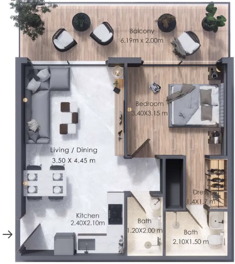 Dugasta Moonsa Residences 2 floor plan