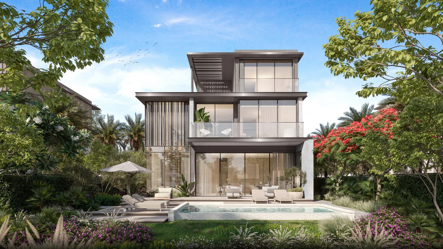 Exterior at Nad Al Sheba Gardens Phase 9 in Wadi Al Safa 3 Dubai