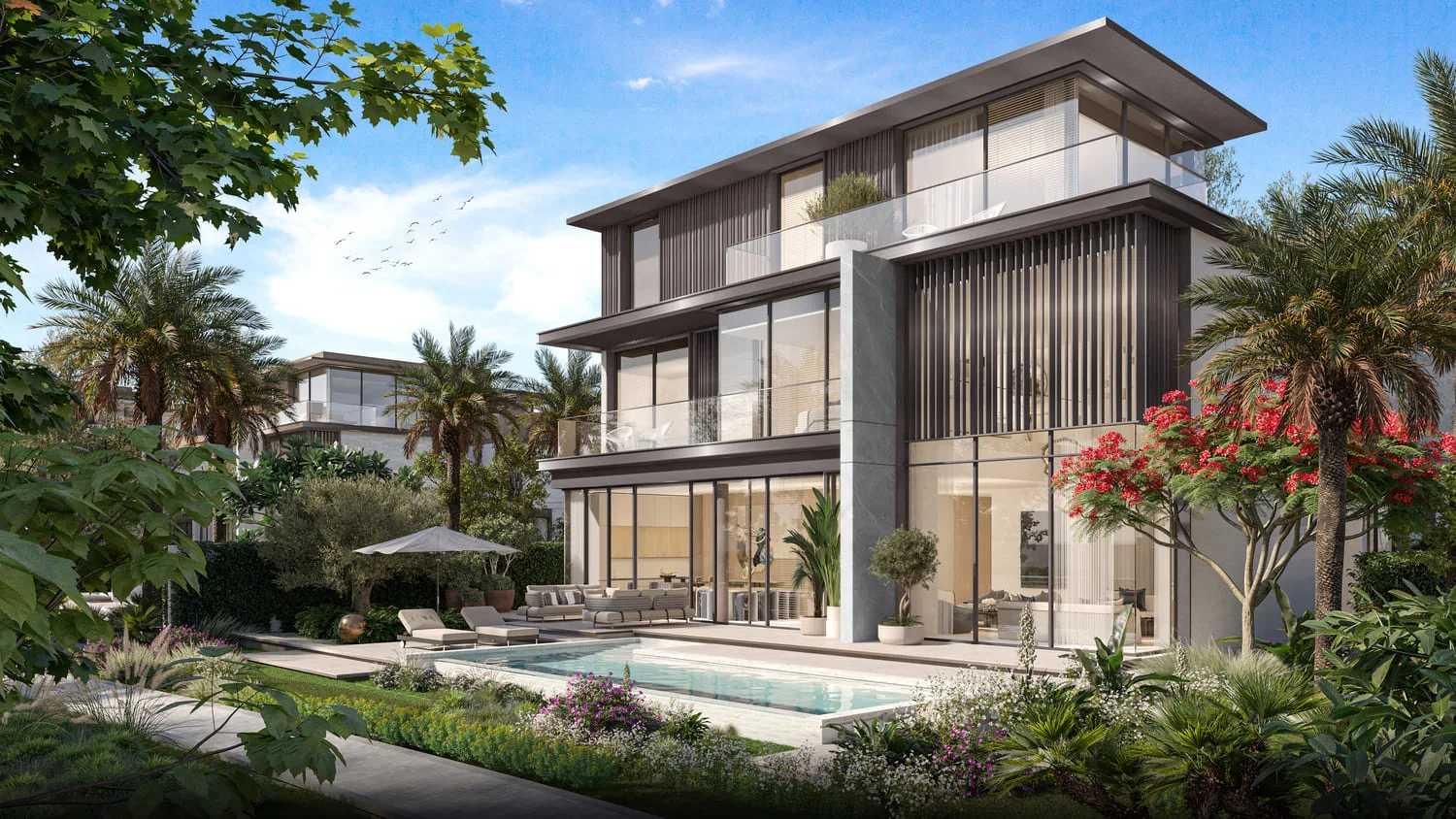 Exterior at Nad Al Sheba Gardens Phase 9 in Wadi Al Safa 3 Dubai