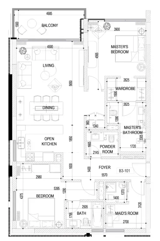 IMKAN Properties Naseem Al Jurf floor plan