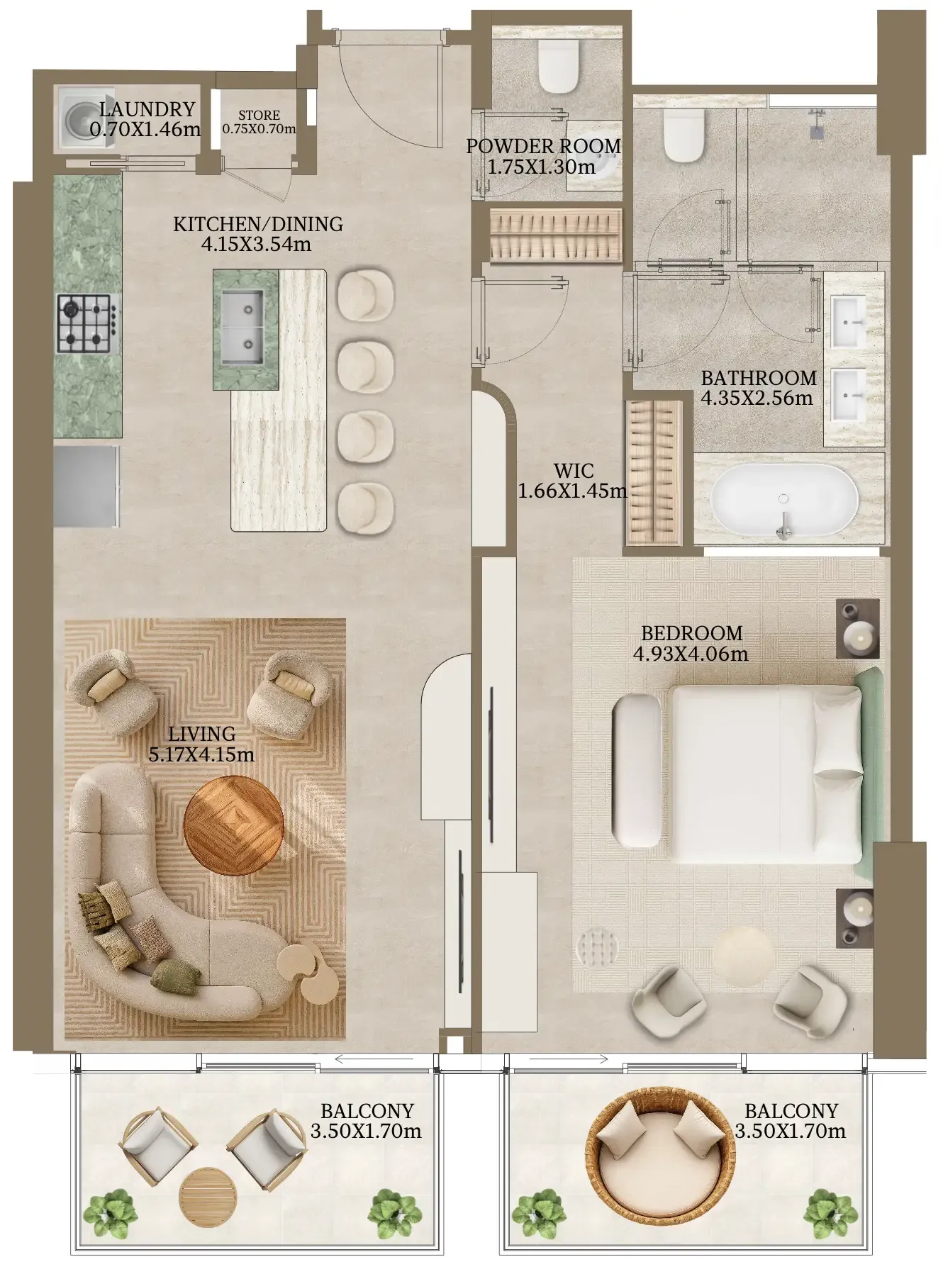 Abu Dhabi National Hotels Nasim Al Bahr Residences floor plan