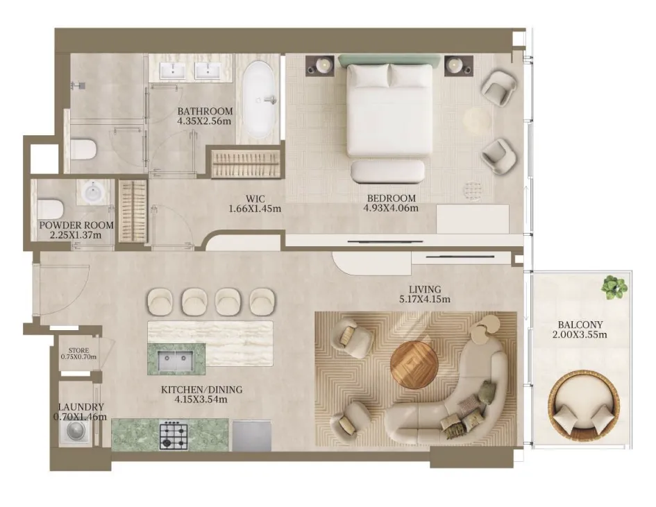 Abu Dhabi National Hotels Nasim Al Bahr Residences floor plan