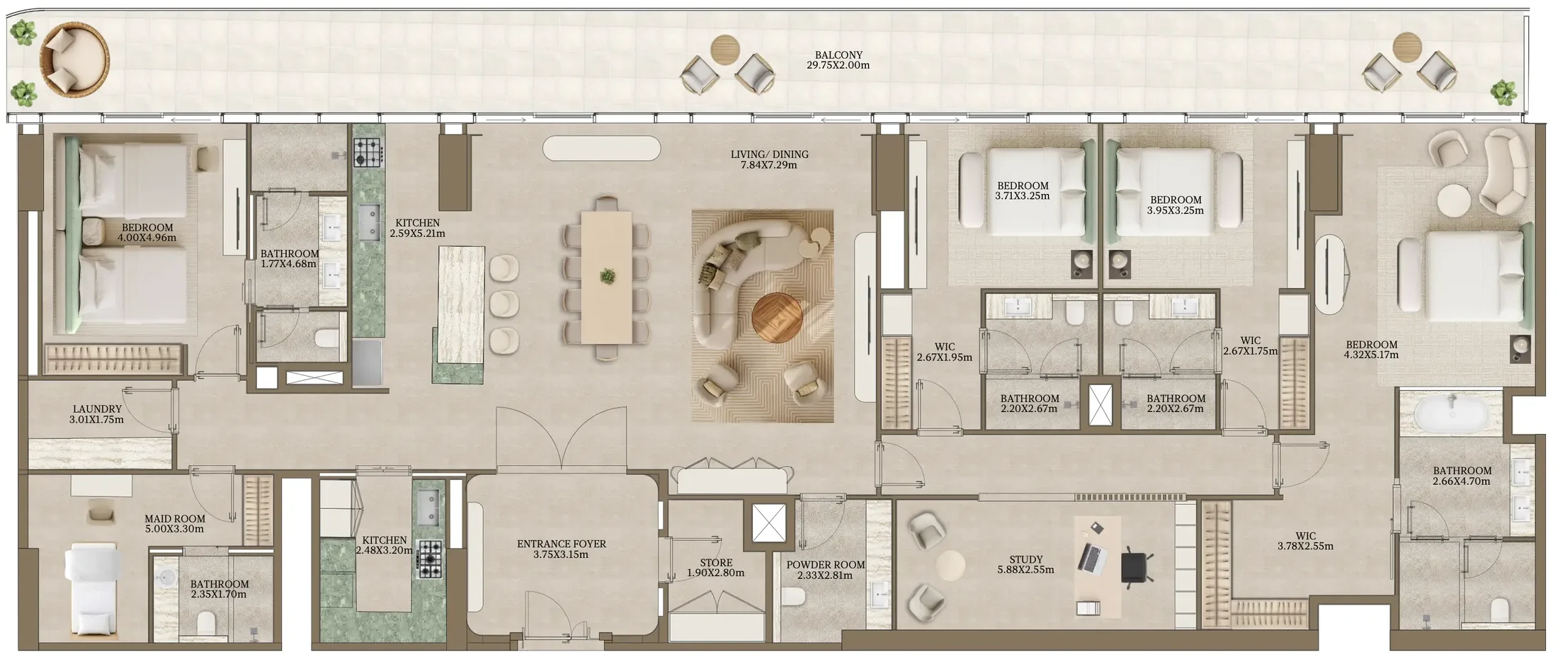 Abu Dhabi National Hotels Nasim Al Bahr Residences floor plan