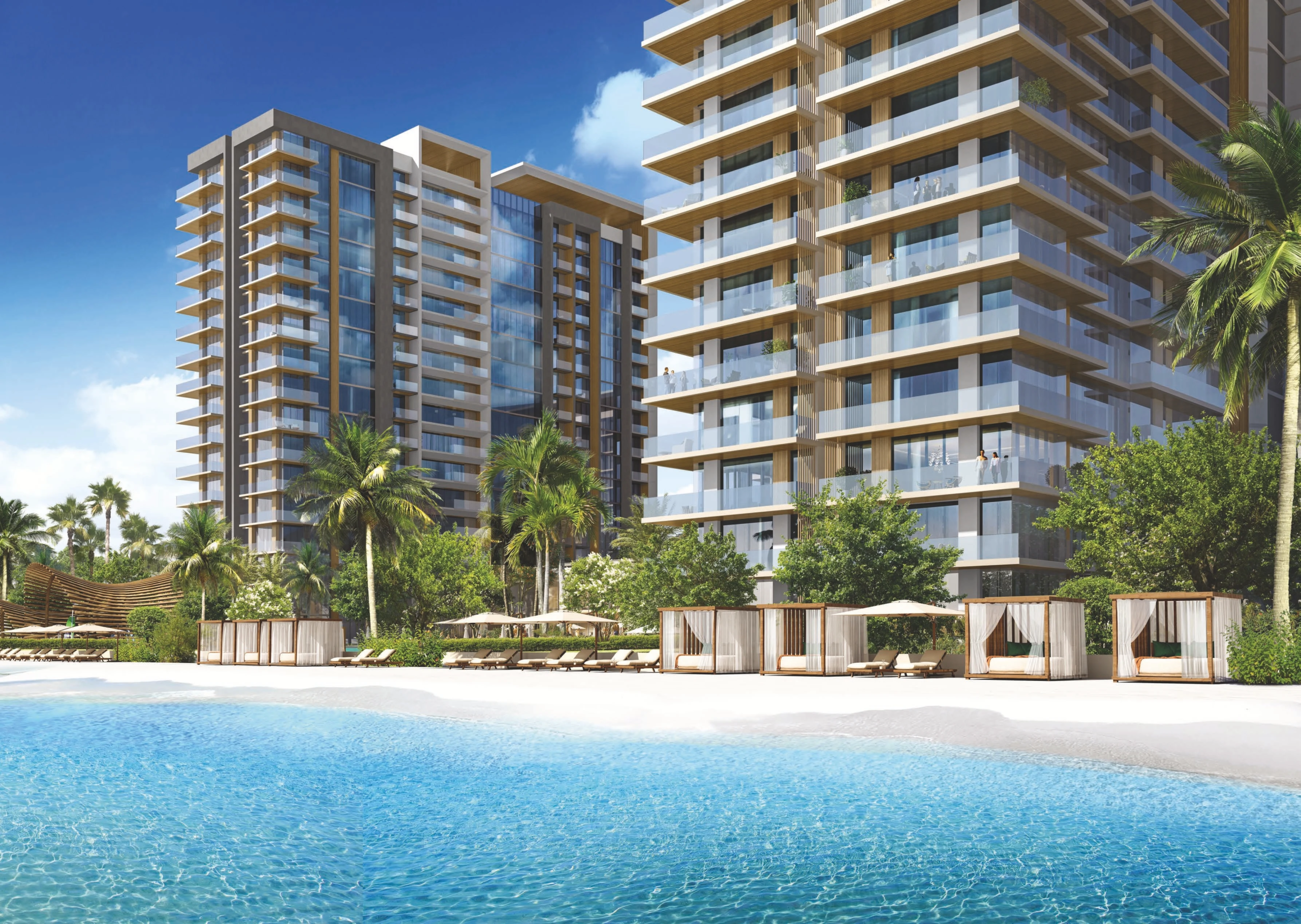 Naya residences beside the Crystal Lagoon in District One, Dubai
