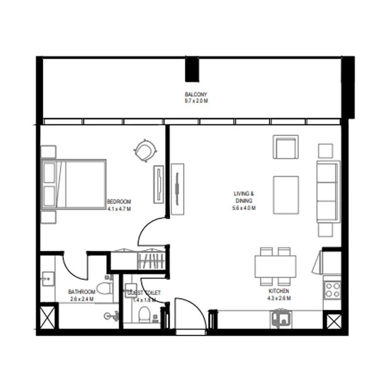 Arada Nesba 1 Aljada floor plan