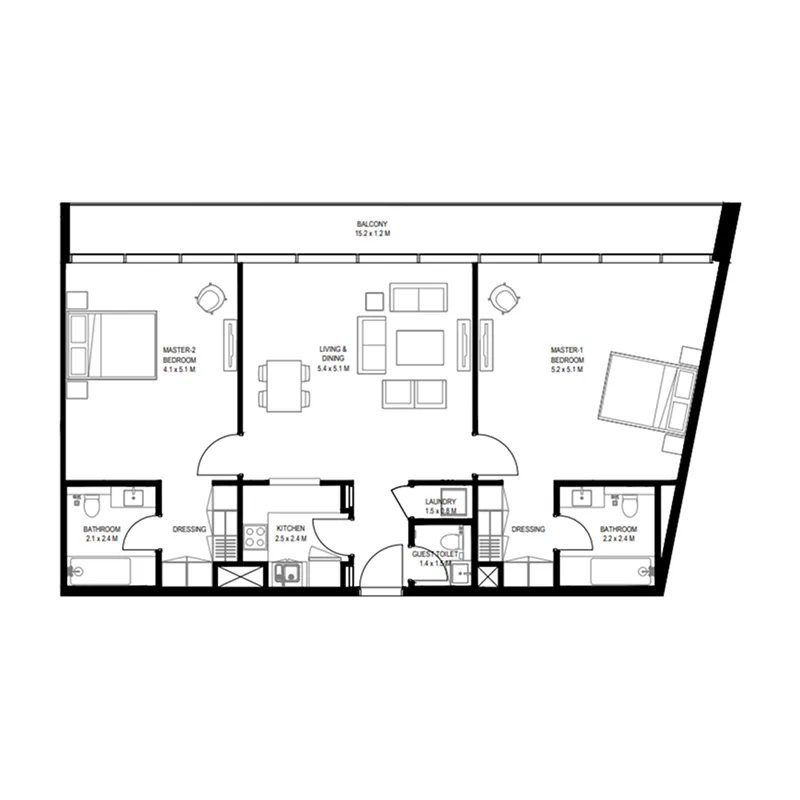 Arada Nesba 1 Aljada floor plan