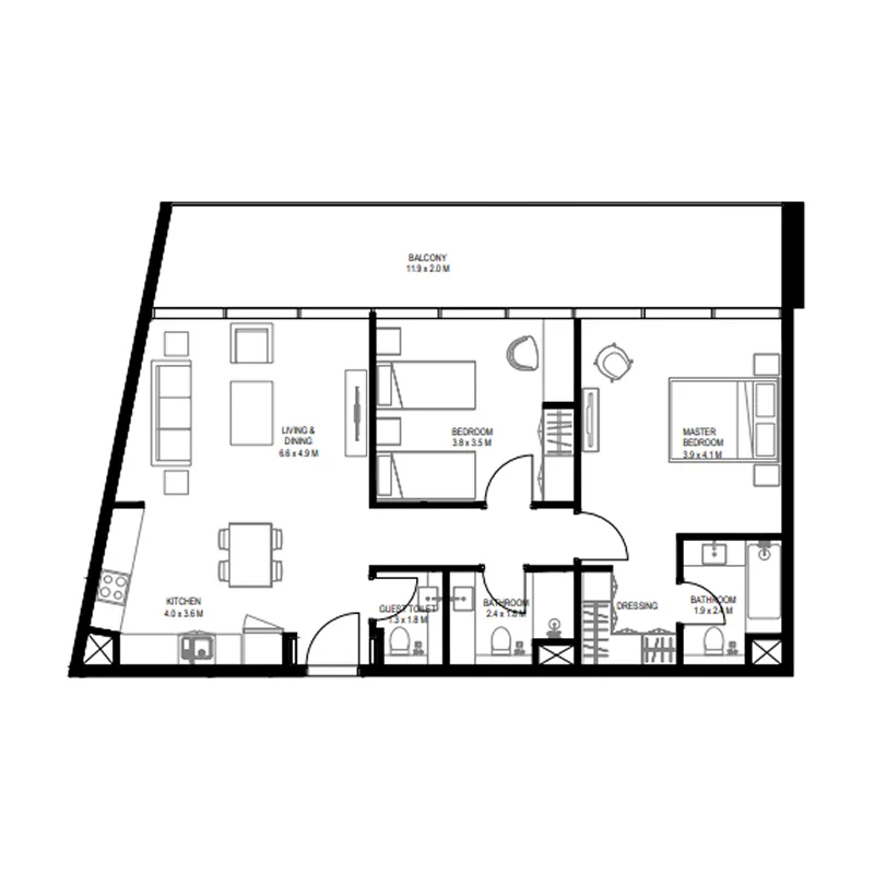 Arada Nesba 1 Aljada floor plan