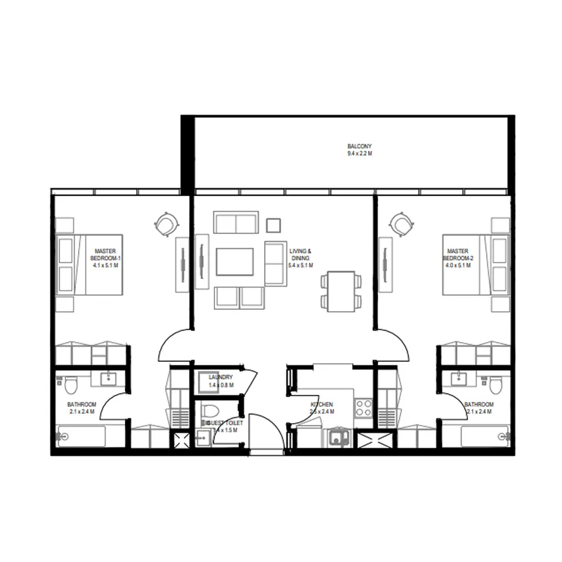 Arada Nesba 2 Aljada floor plan