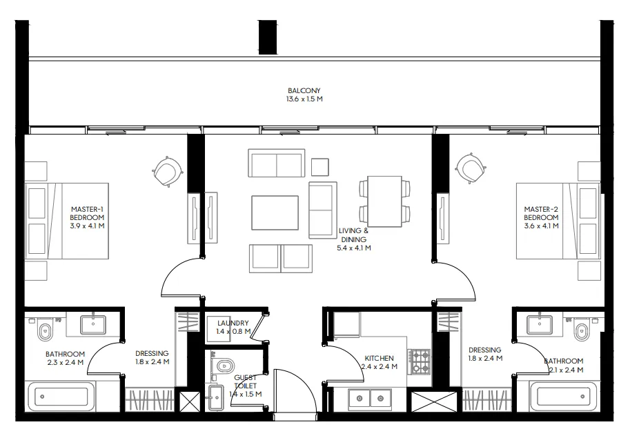 Arada Nesba 3 floor plan