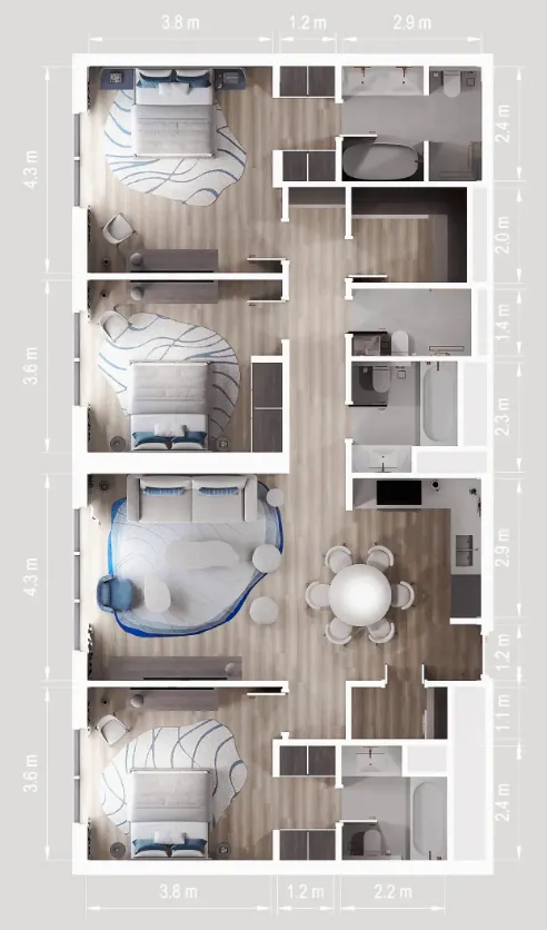 ALDAR Nikki Beach Residences floor plan