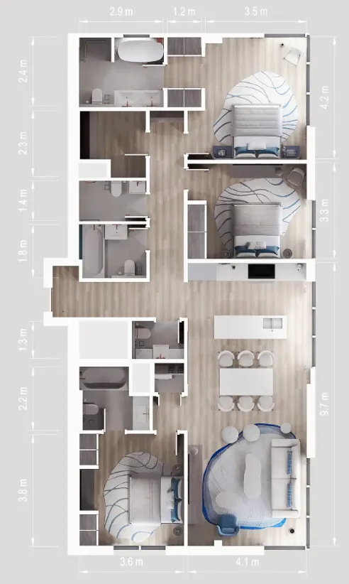 ALDAR Nikki Beach Residences floor plan