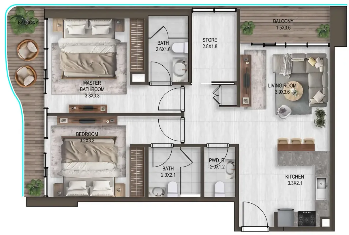Eight Square Developers Noore floor plan