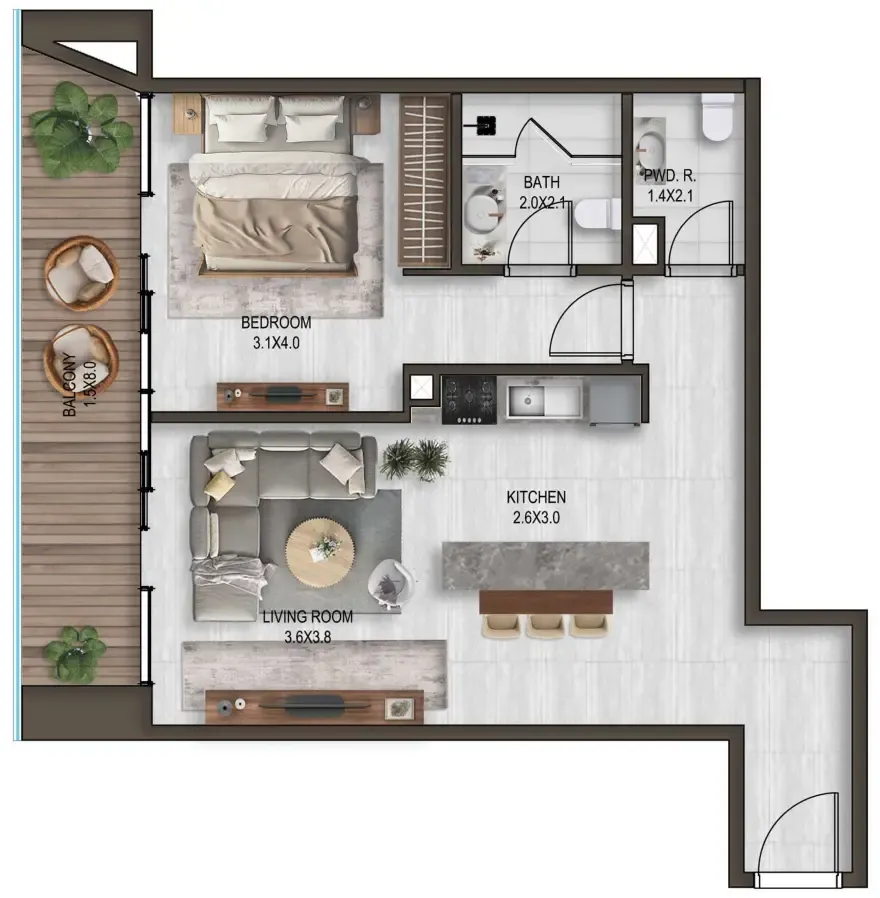 Eight Square Developers Noore floor plan