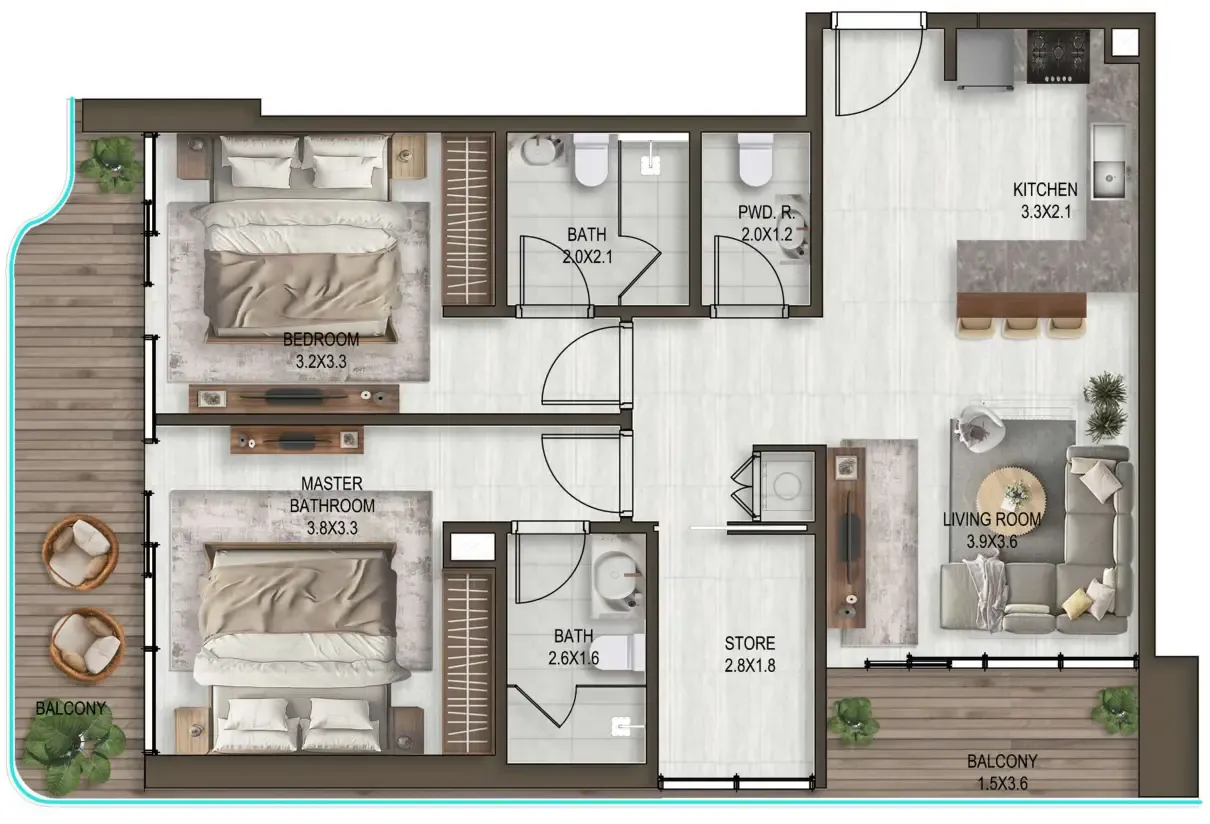 Eight Square Developers Noore floor plan