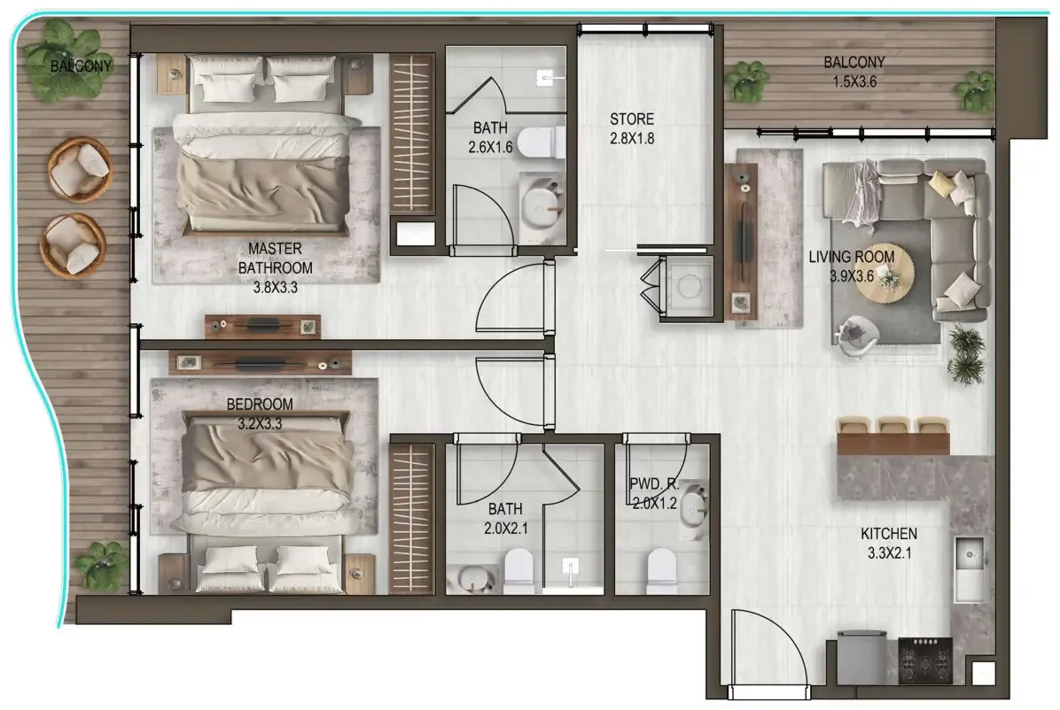 Eight Square Developers Noore floor plan