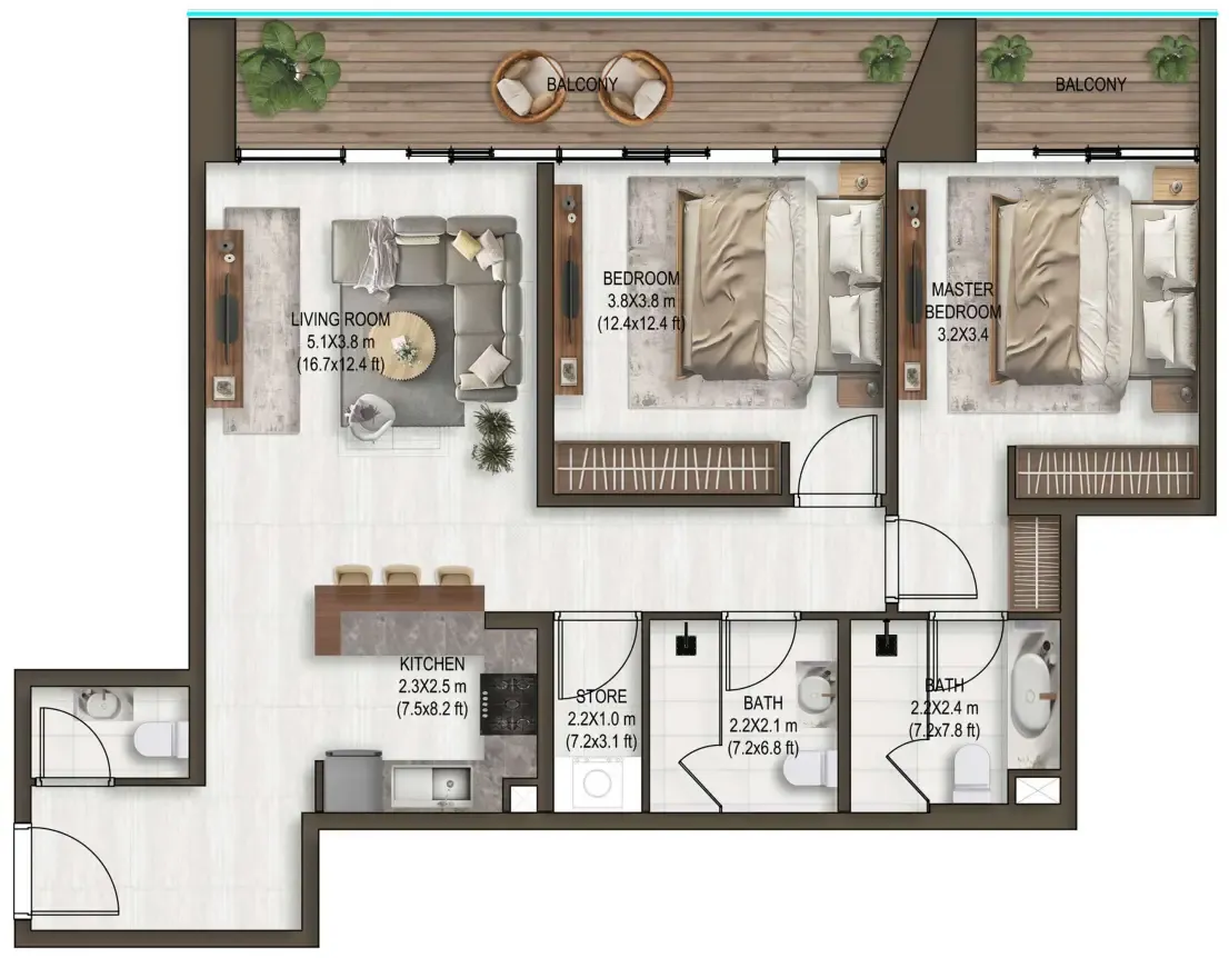 Eight Square Developers Noore floor plan