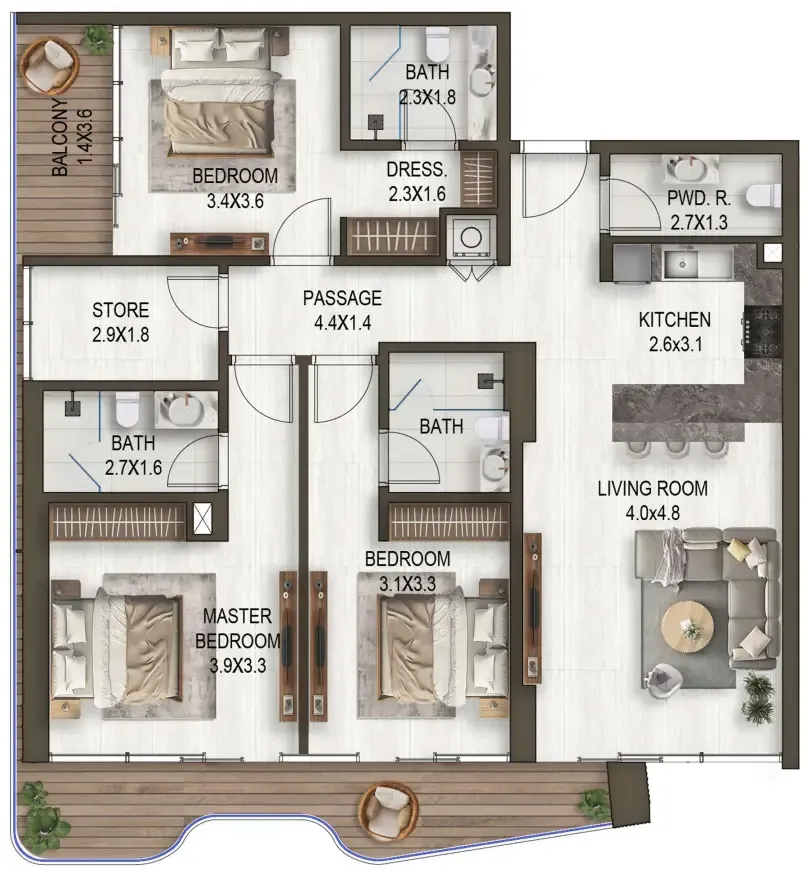 Eight Square Developers Noore floor plan