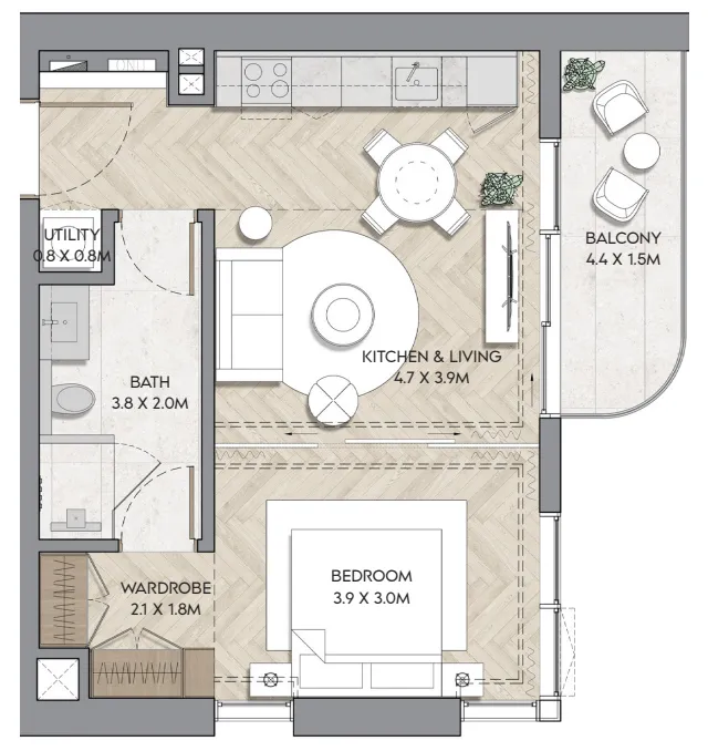 RAK Properties Nura floor plan