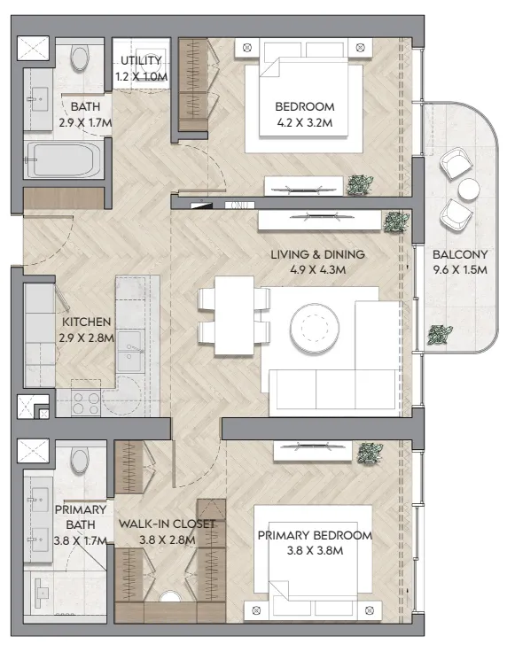 RAK Properties Nura floor plan