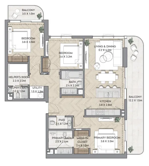 RAK Properties Nura floor plan
