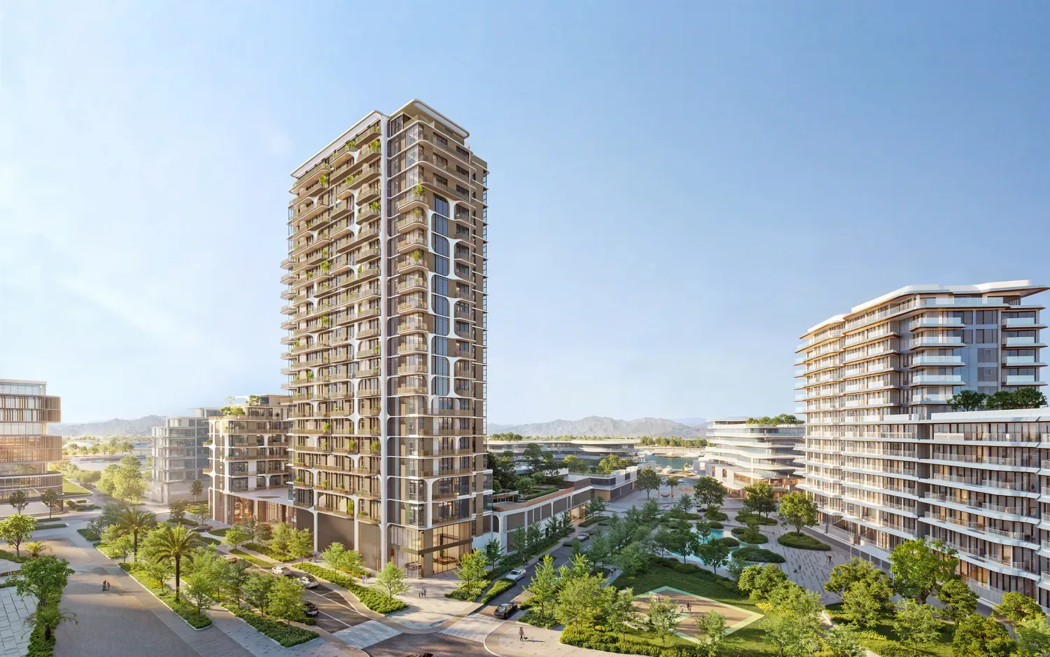 Nura apartment development in Downtown Mina, Ras Al Khaimah