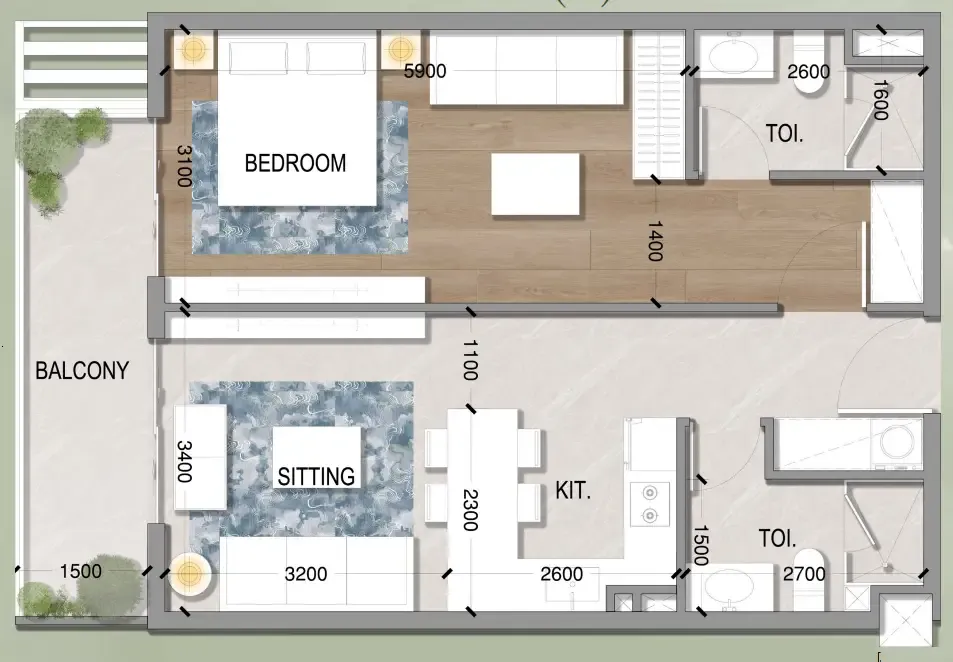 HZ DEVELOPMENT Oasis Residences floor plan
