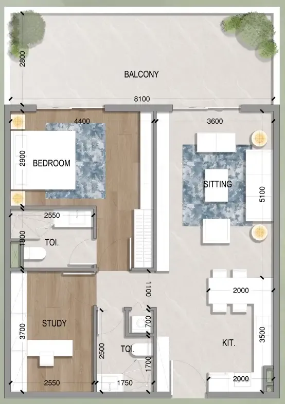 HZ DEVELOPMENT Oasis Residences floor plan