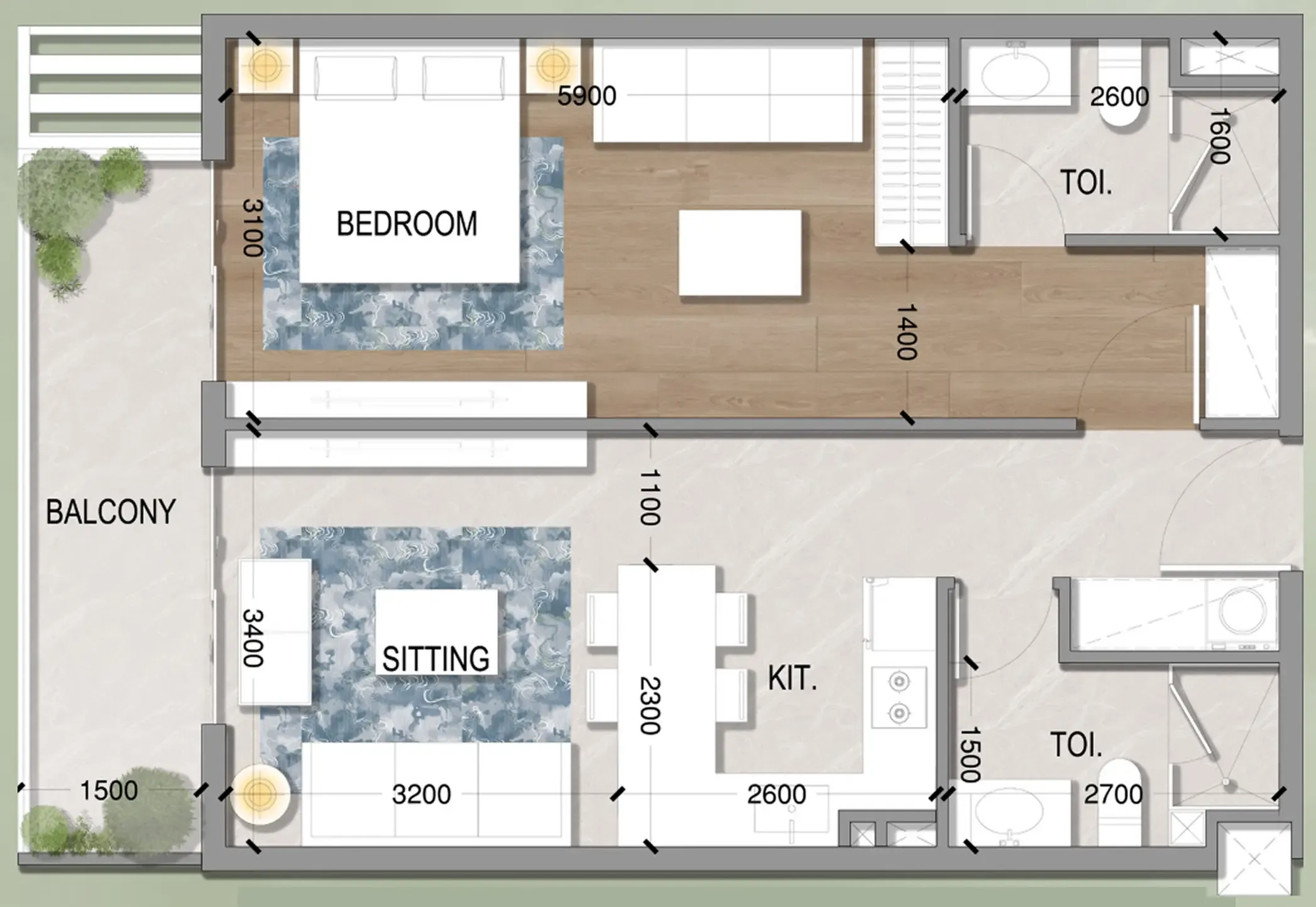 HZ DEVELOPMENT Oasis Residences floor plan
