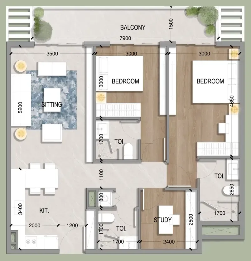 HZ DEVELOPMENT Oasis Residences floor plan