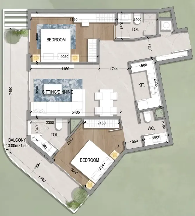 HZ DEVELOPMENT Oasis Residences floor plan