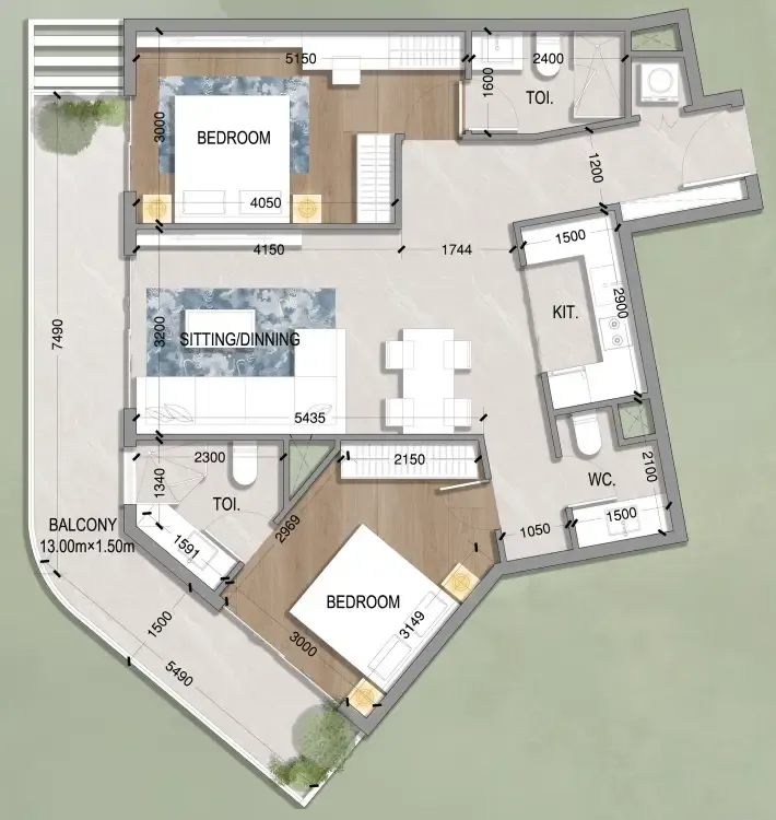 HZ DEVELOPMENT Oasis Residences floor plan