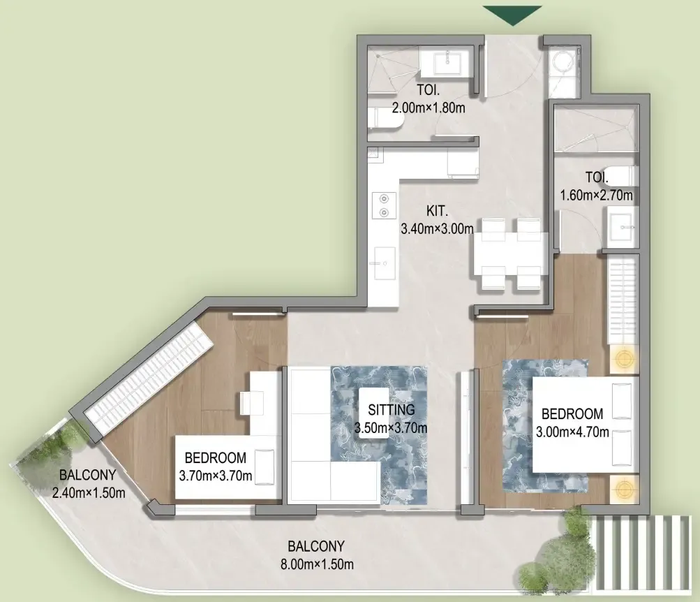 HZ DEVELOPMENT Oasis Residences floor plan