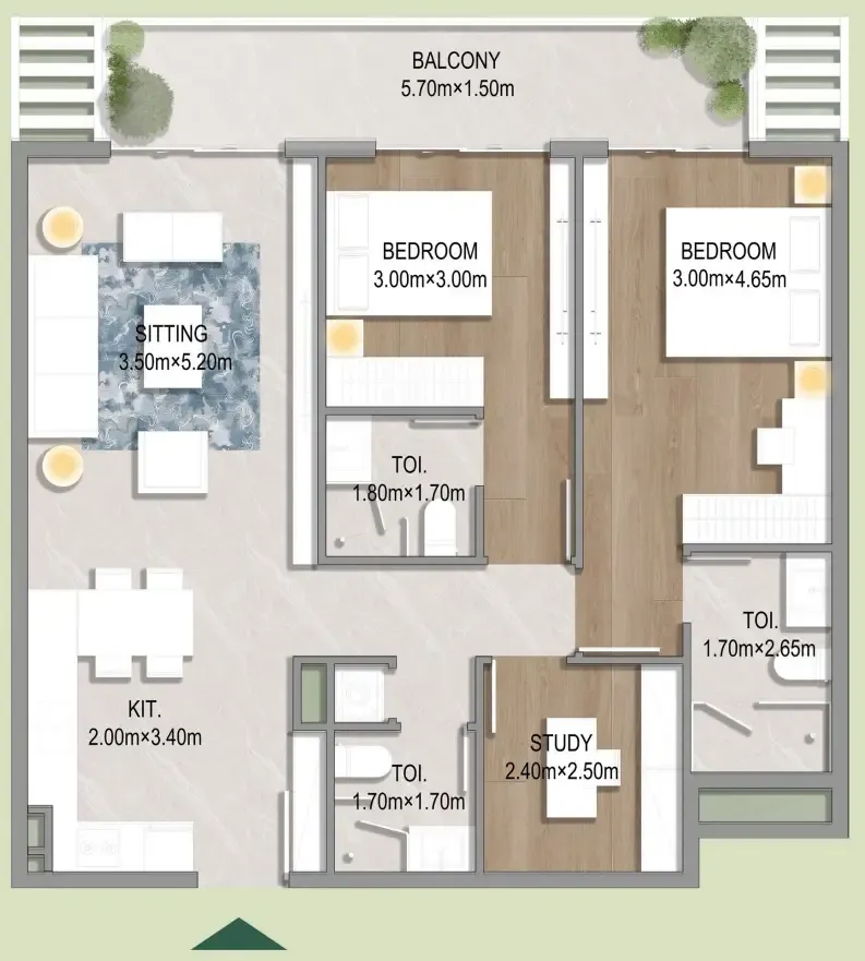 HZ DEVELOPMENT Oasis Residences floor plan