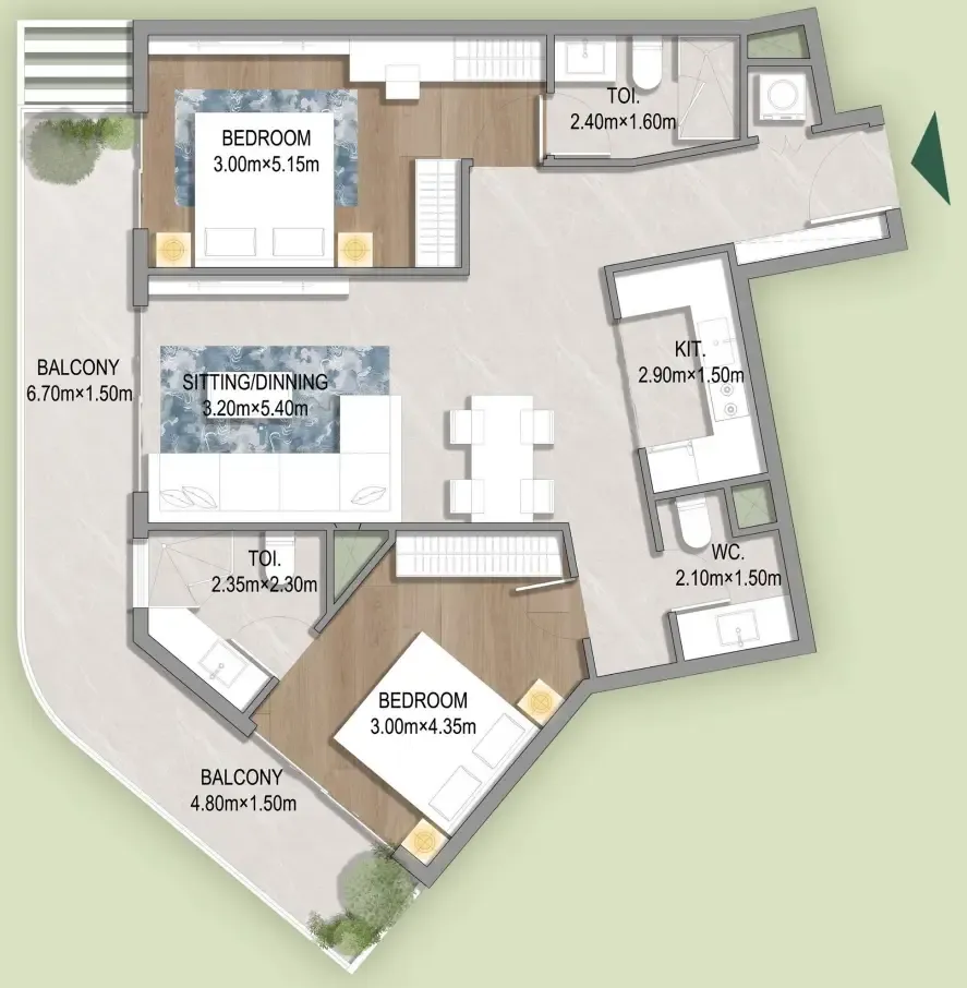 HZ DEVELOPMENT Oasis Residences floor plan