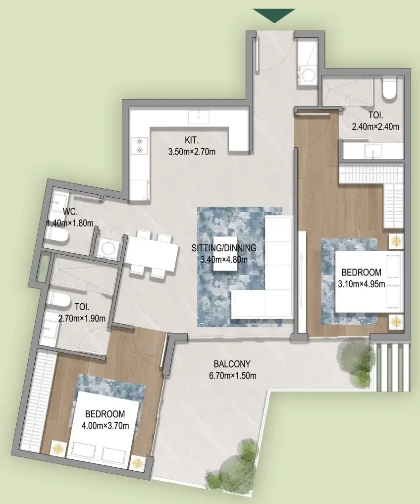 HZ DEVELOPMENT Oasis Residences floor plan
