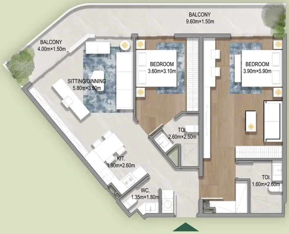 HZ DEVELOPMENT Oasis Residences floor plan