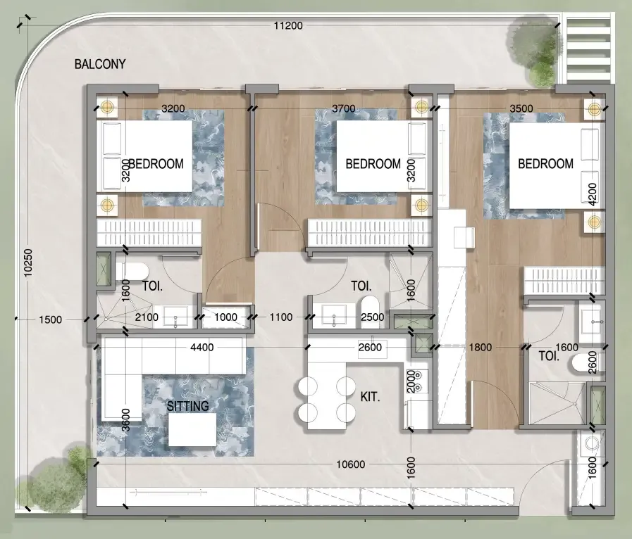 HZ DEVELOPMENT Oasis Residences floor plan