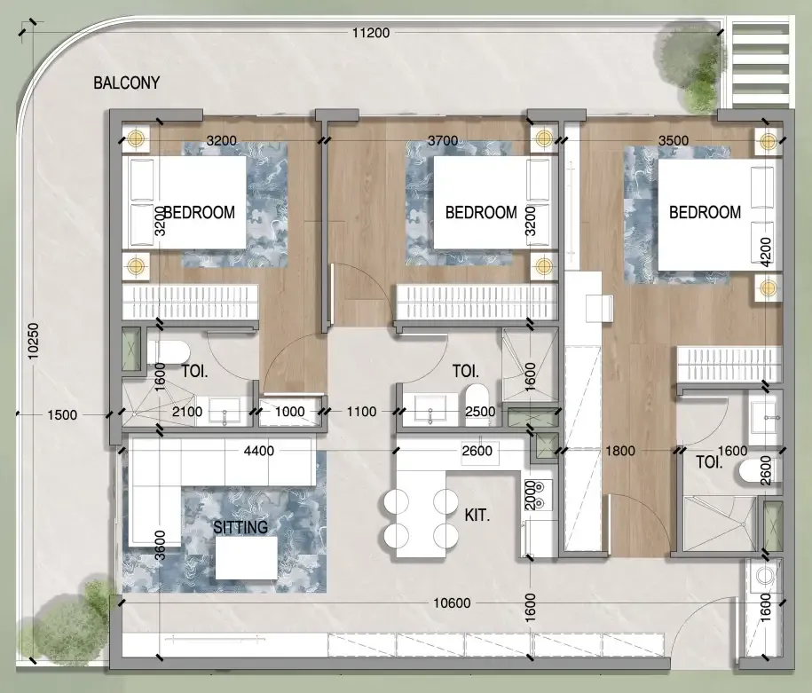 HZ DEVELOPMENT Oasis Residences floor plan