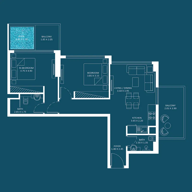 Danube Oasiz 2 floor plan