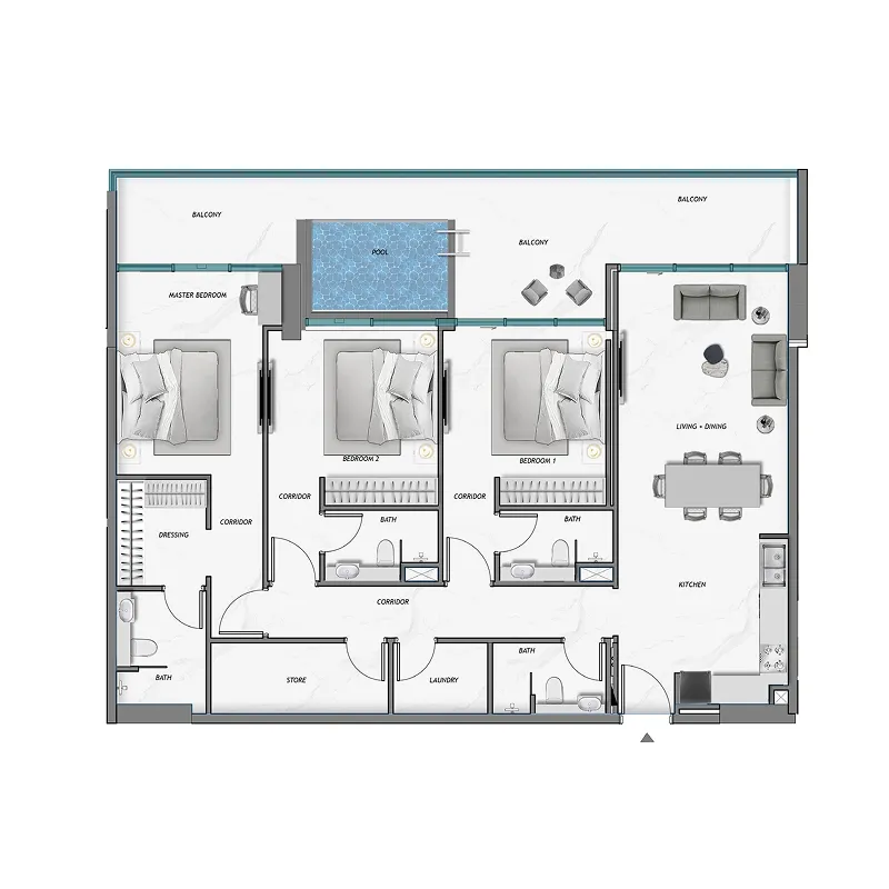 Samana Ocean Crest floor plan