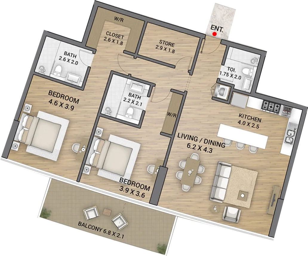 AAA Real Estate Development Ocean Tower floor plan