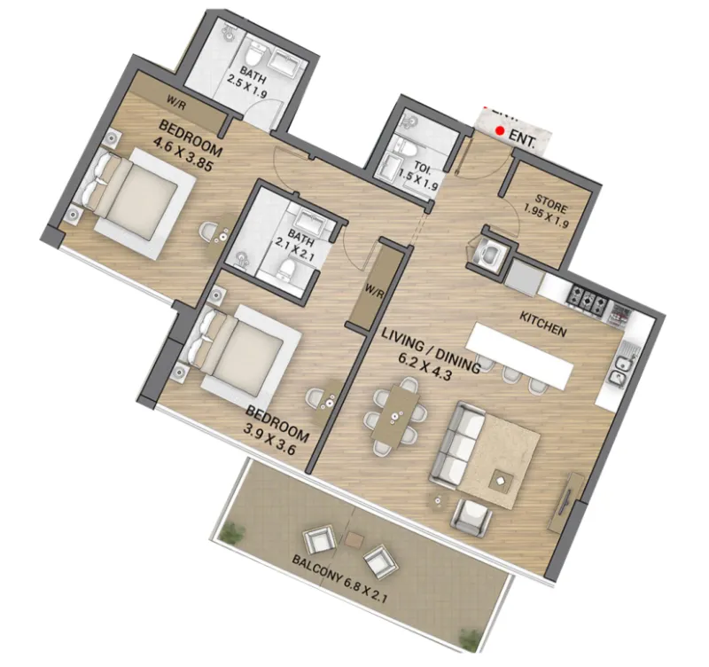 AAA Real Estate Development Ocean Tower floor plan
