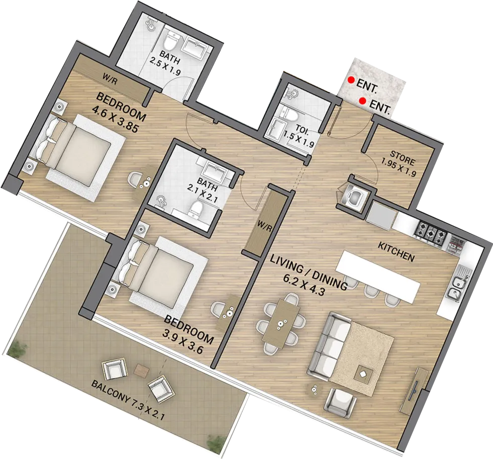 AAA Real Estate Development Ocean Tower floor plan