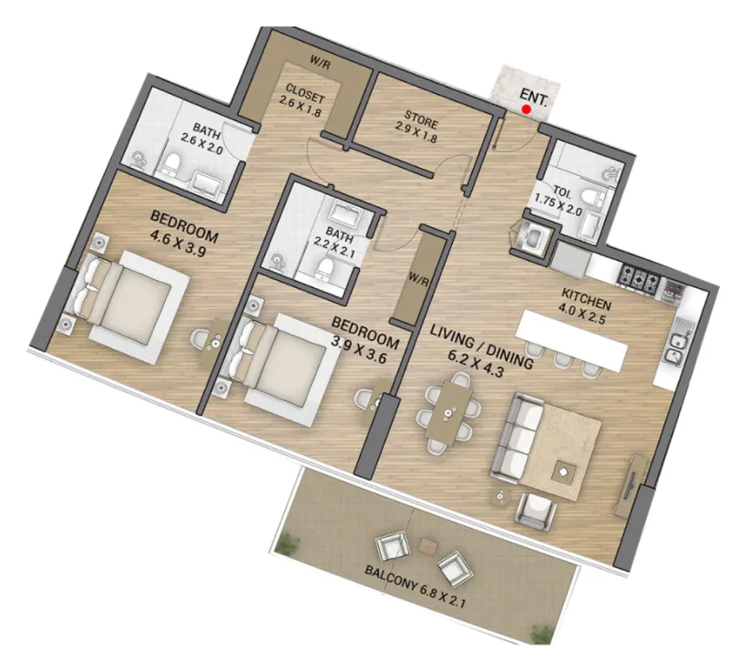 AAA Real Estate Development Ocean Tower floor plan