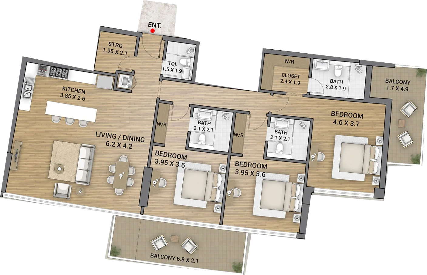 AAA Real Estate Development Ocean Tower floor plan