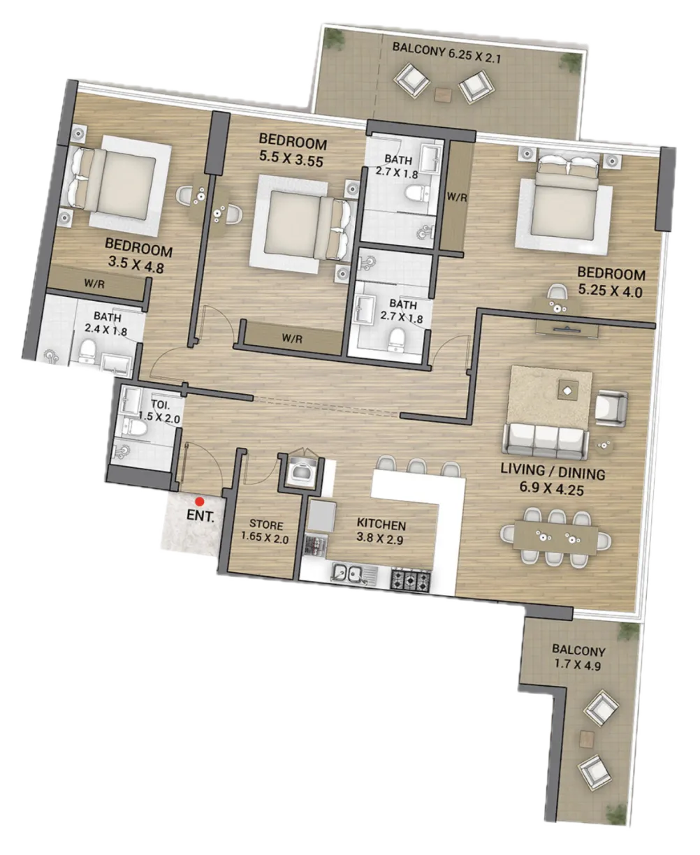 AAA Real Estate Development Ocean Tower floor plan