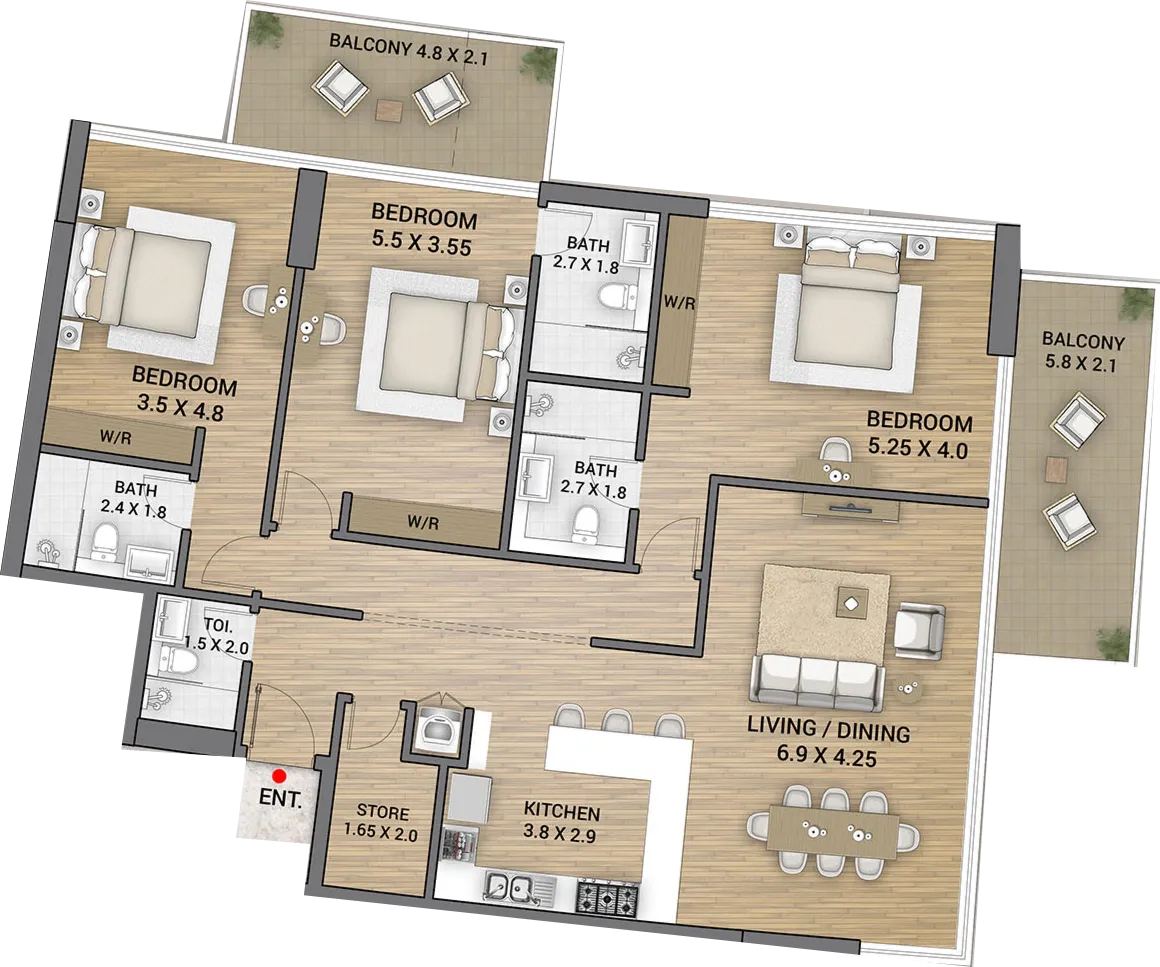 AAA Real Estate Development Ocean Tower floor plan