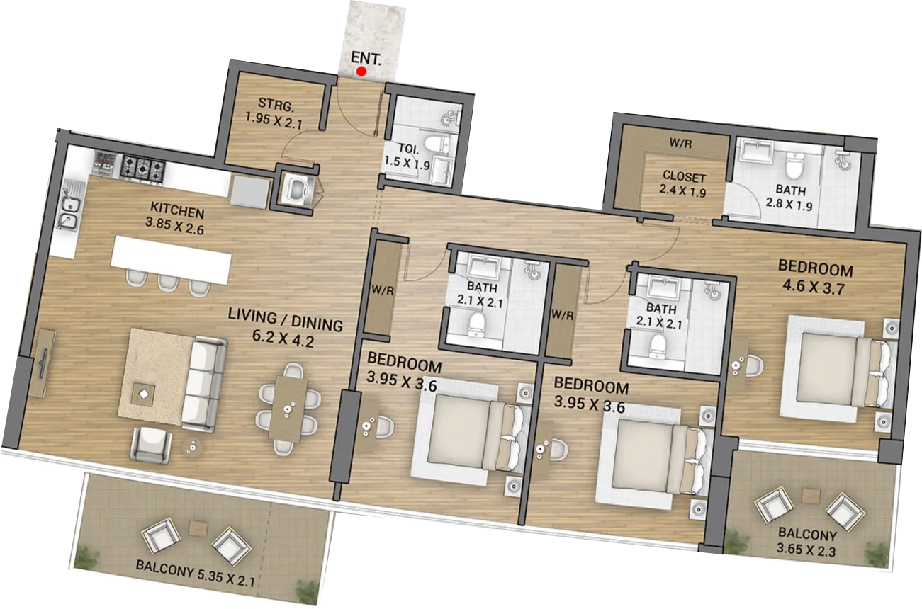 AAA Real Estate Development Ocean Tower floor plan