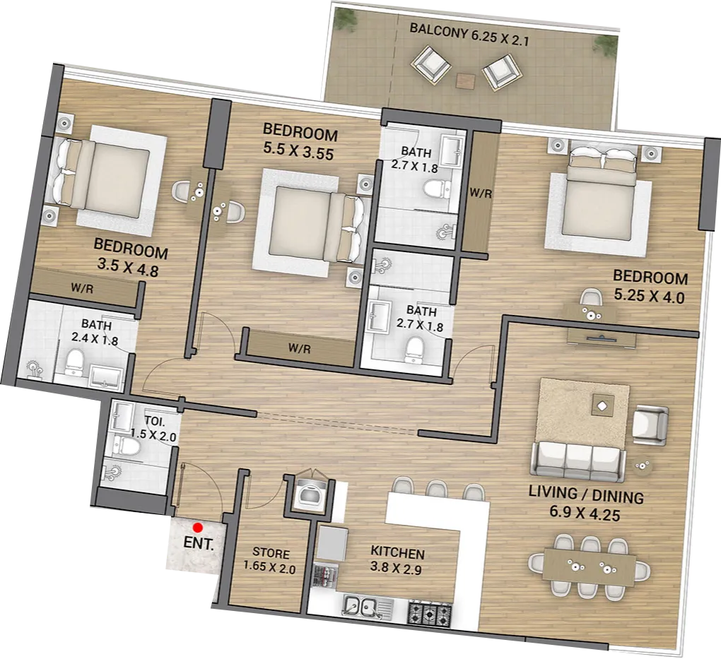 AAA Real Estate Development Ocean Tower floor plan