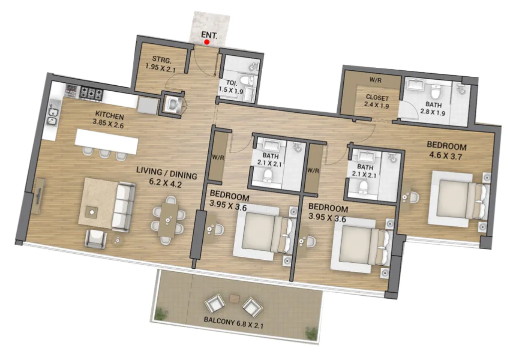 AAA Real Estate Development Ocean Tower floor plan